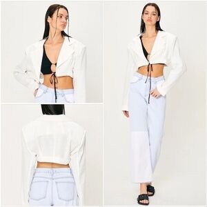 Storets Womens Jennifer Cropped Jacket in White
